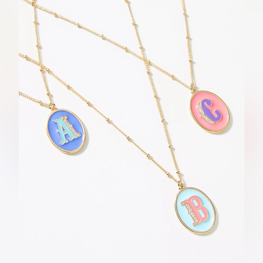 New🌟”U”Anthropologie-Pop Monogram Pendant Necklace